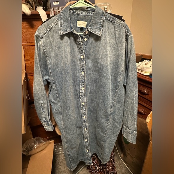 Oversized Shirtdress - Universal Thread Blue S - Picture 3 of 7